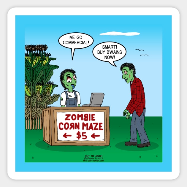 Zombie Corn Maze Sticker by OutToLunch